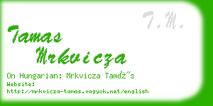 tamas mrkvicza business card